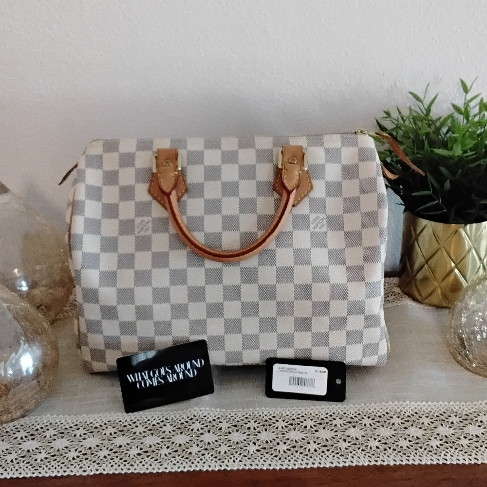 AUTENTIC Louis Vuitton Damier Azur Speddy 30 - Picture 2 of 16